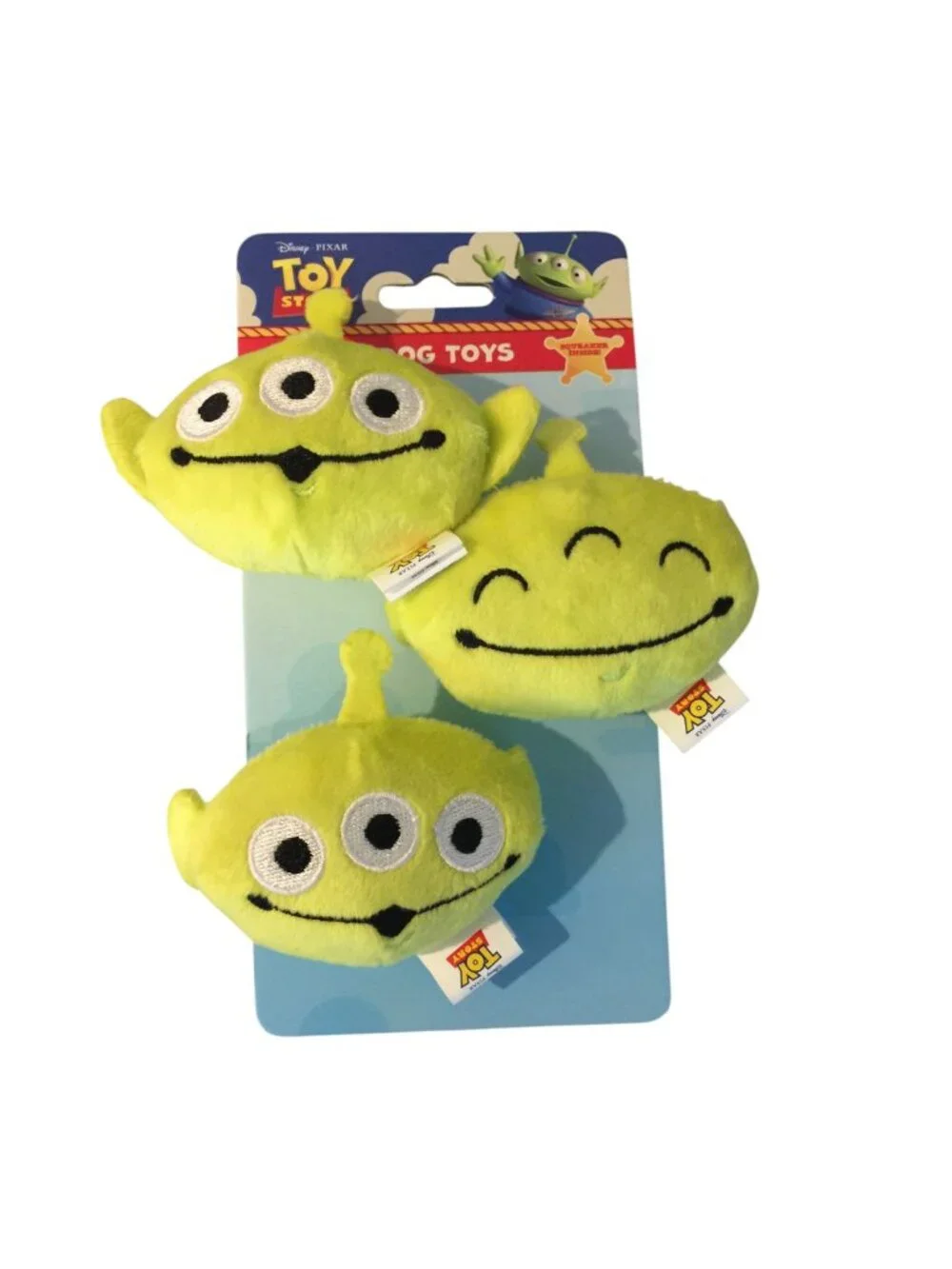 Disney Pixar TOY STORY Aliens Squeaky Plush Dog Toys Set of 3
